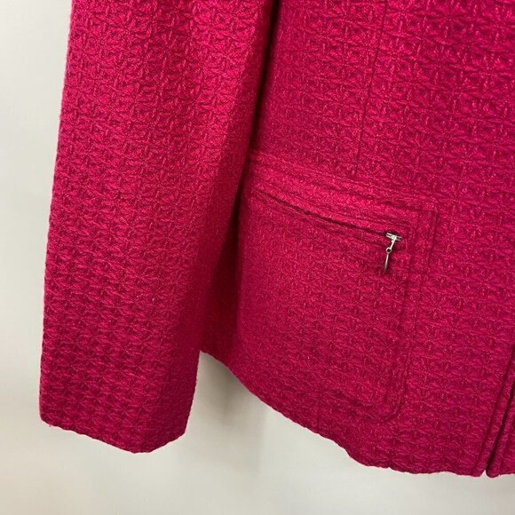 Coldwater Creek Fuchsia Pink Textured Boucle Jacket, 10 - Picture 5 of 9